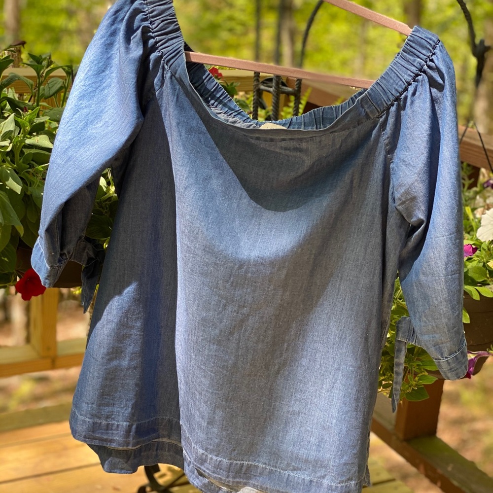 Loft off the shoulder shirt